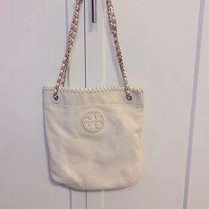 Winter white Tory Burch hobo/shoulder bag